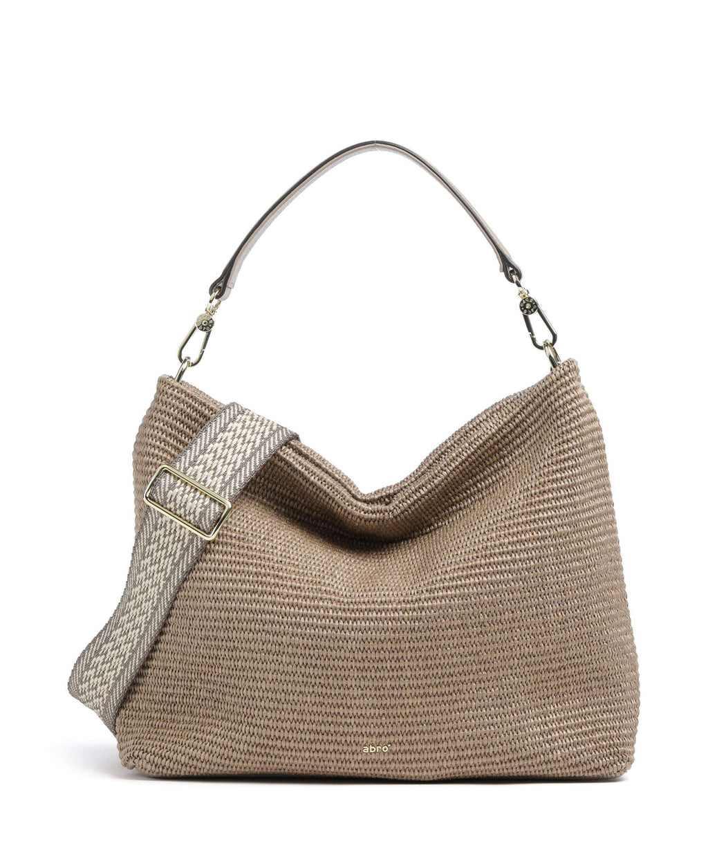 Abro Raffia Kaia Hobo bag siena