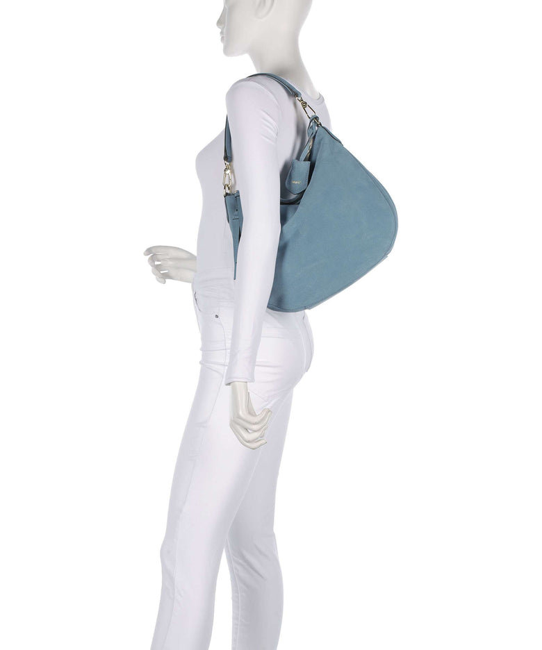 Abro Suede Juna Small Hobo bag sapphire