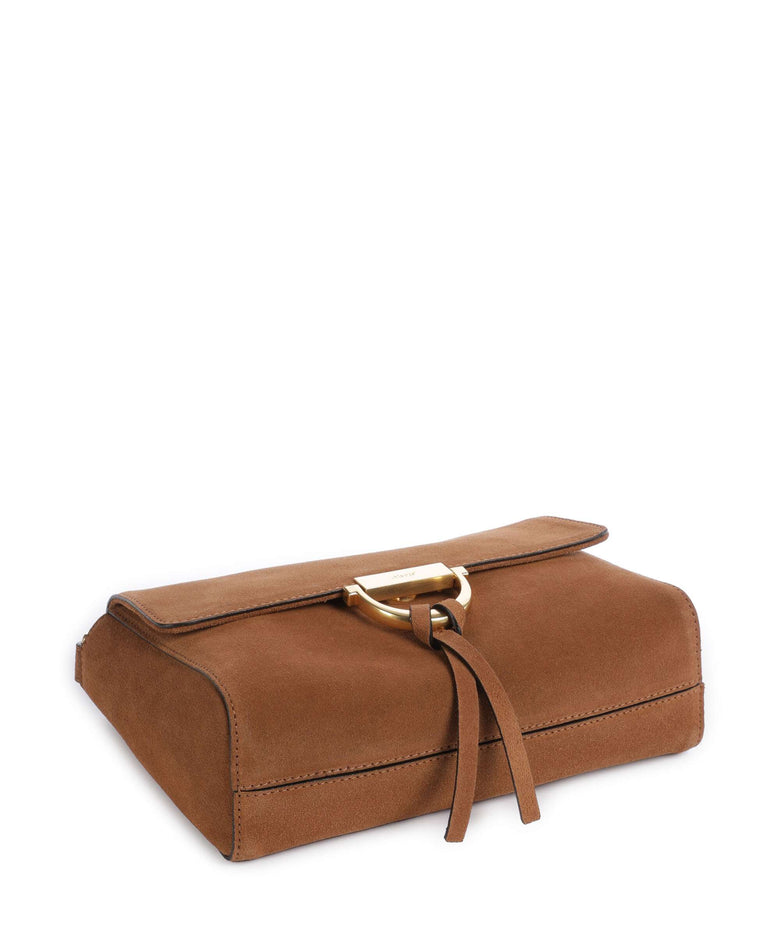 Abro Suede Temi Shoulder bag cuoio