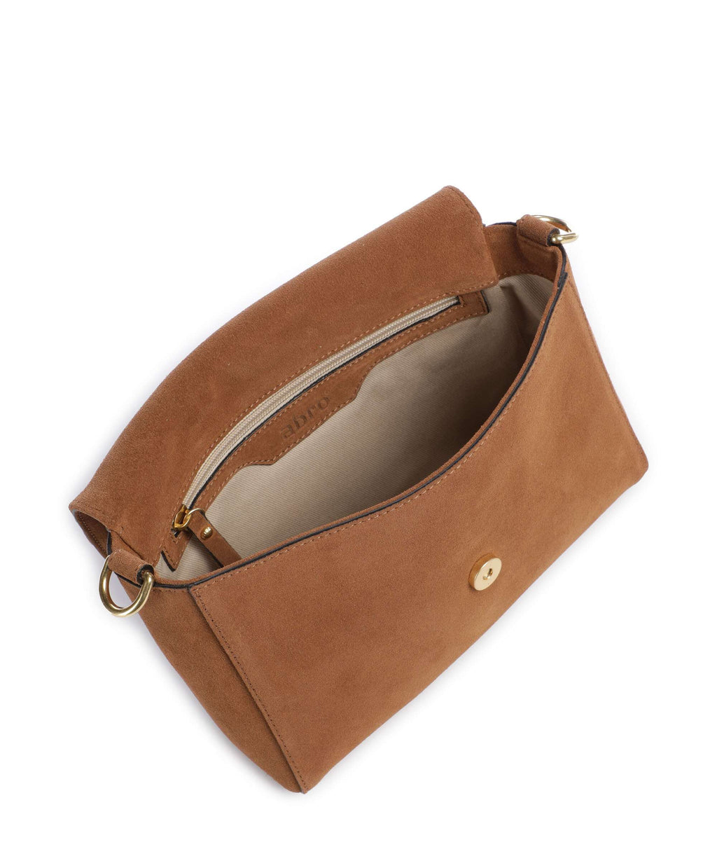 Abro Suede Temi Shoulder bag cuoio