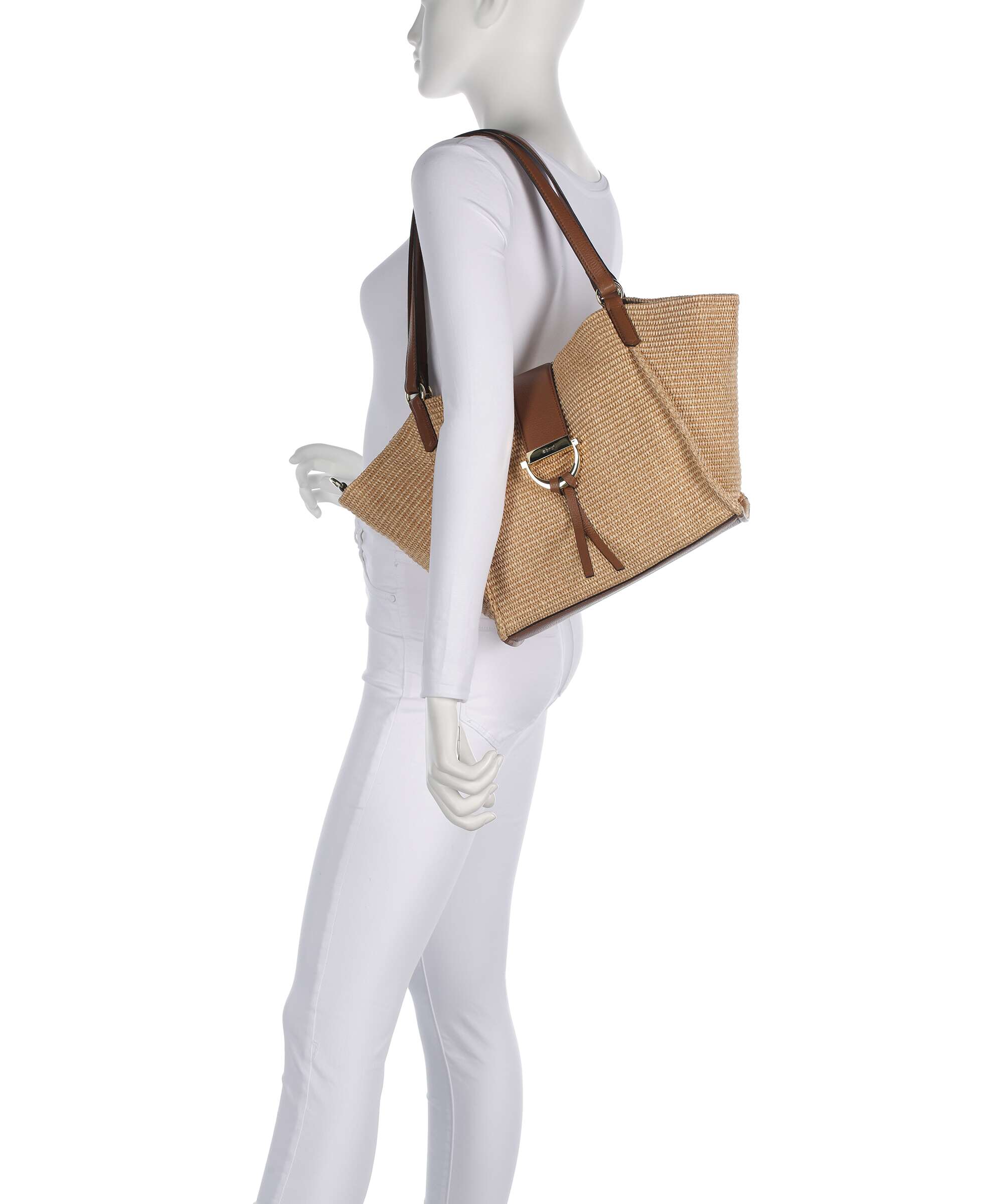 Abro Raffia Classica Temi Tote bag natural