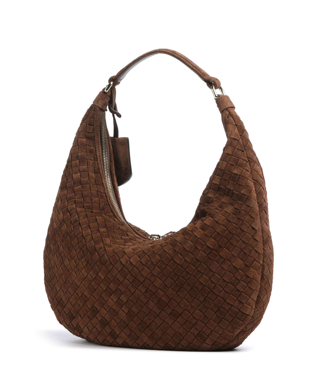 Abro Suede Nana Small Hobo bag wood