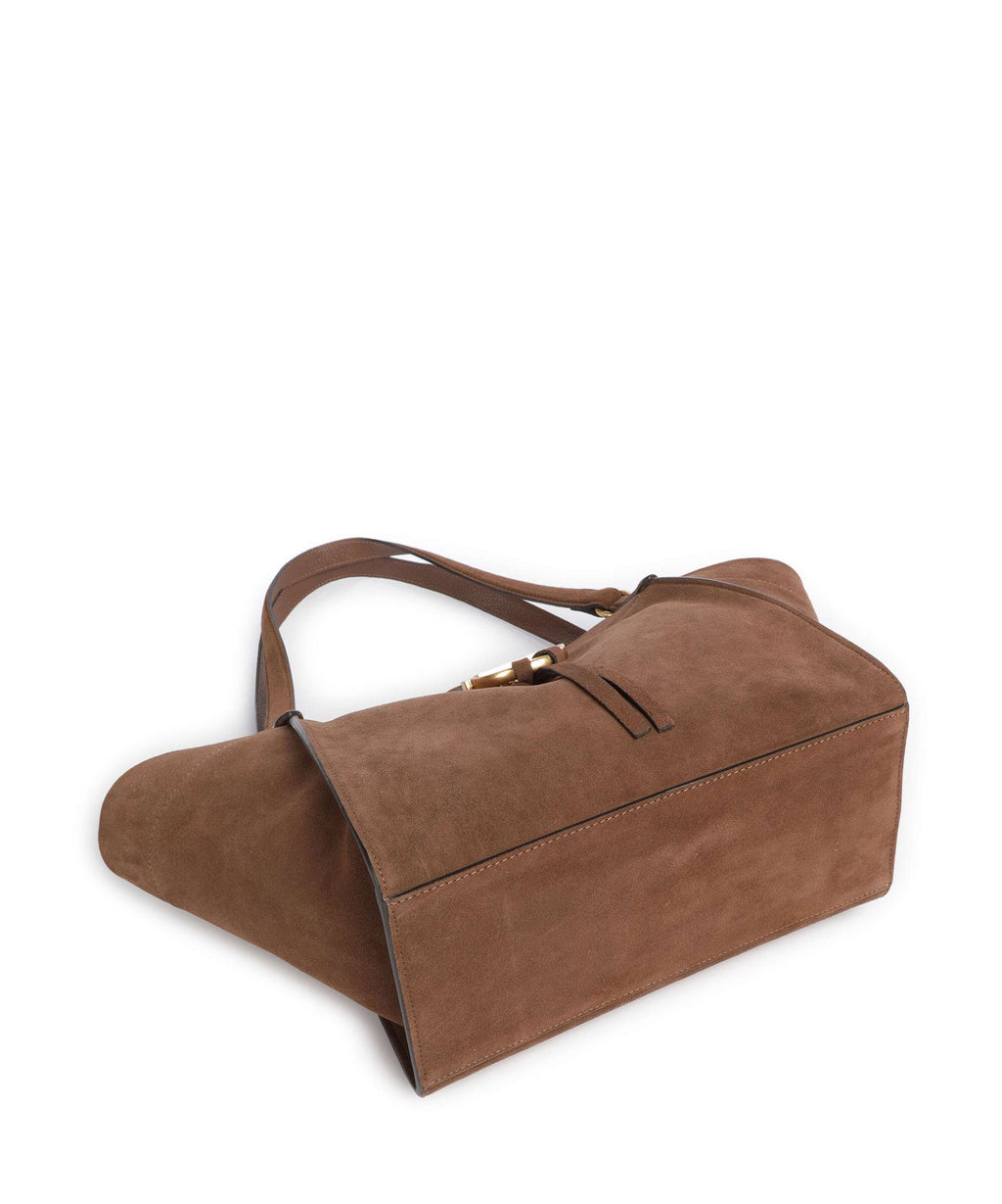 Abro Suede Temi Tote bag wood