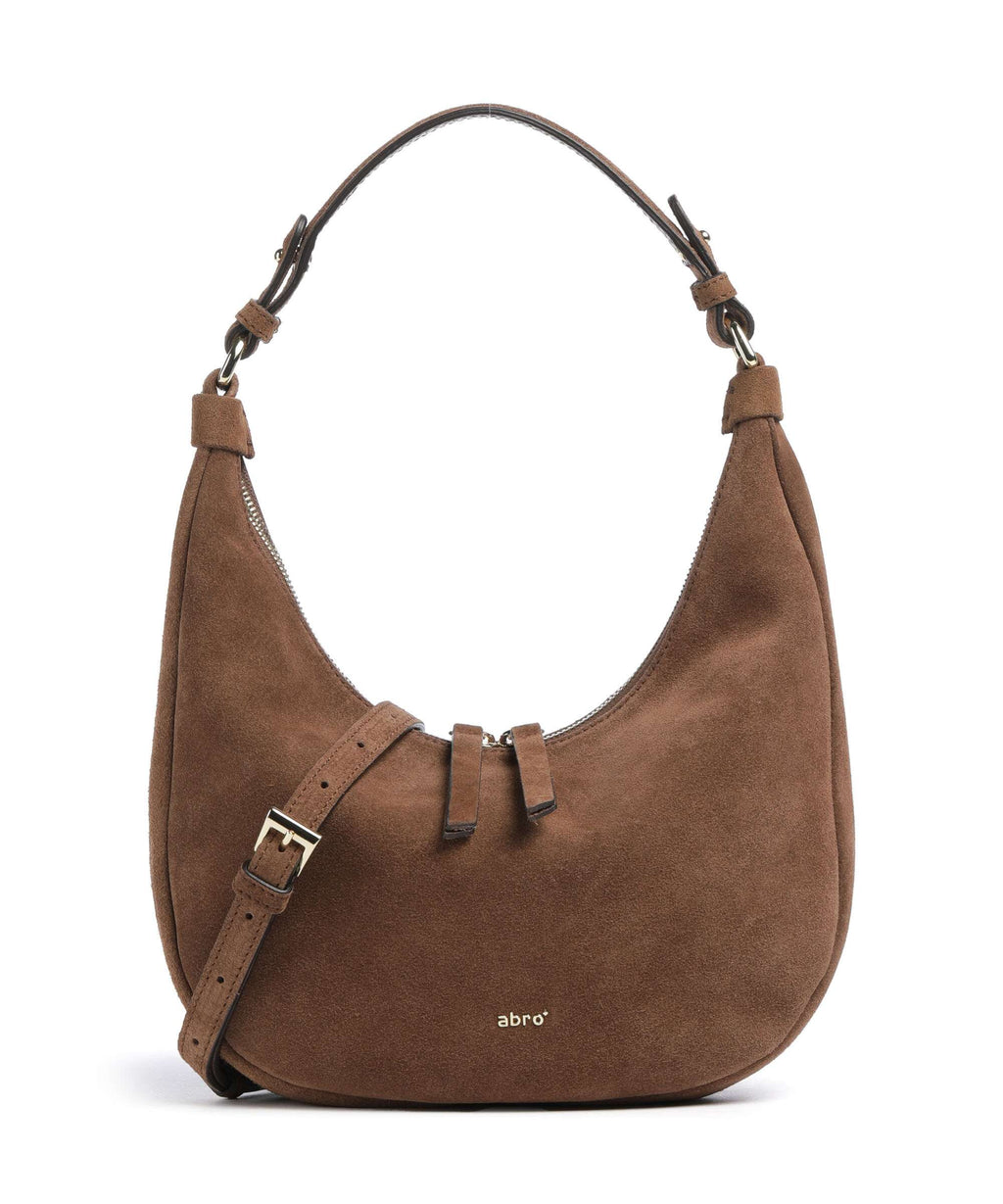 Abro Suede Nana Mini Hobo bag wood