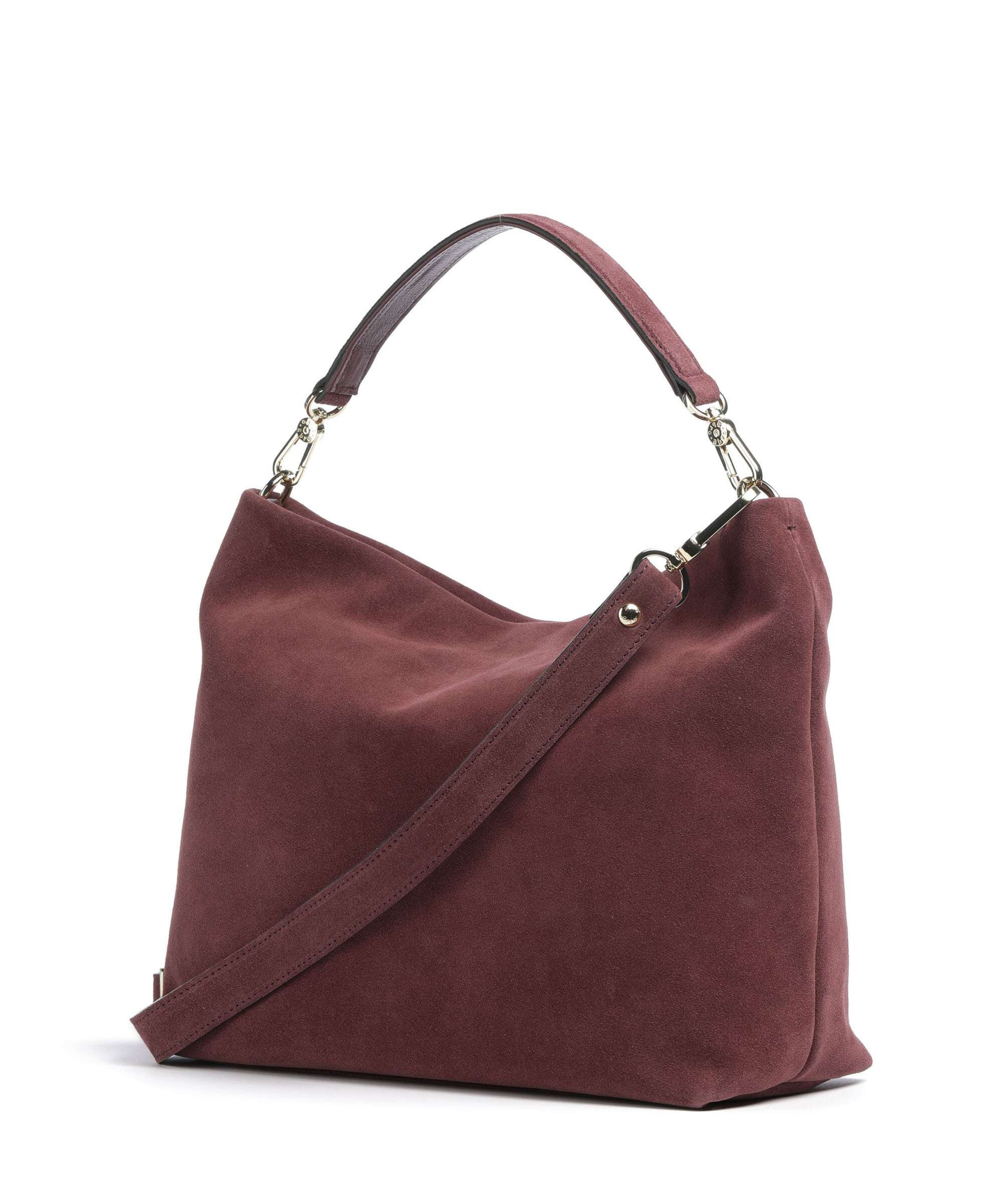 Abro Suede Kaia Hobo bag bordeaux