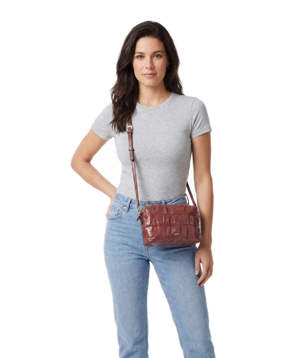 Abro Maxxi Cocco Kaia Crossbody bag rosewood