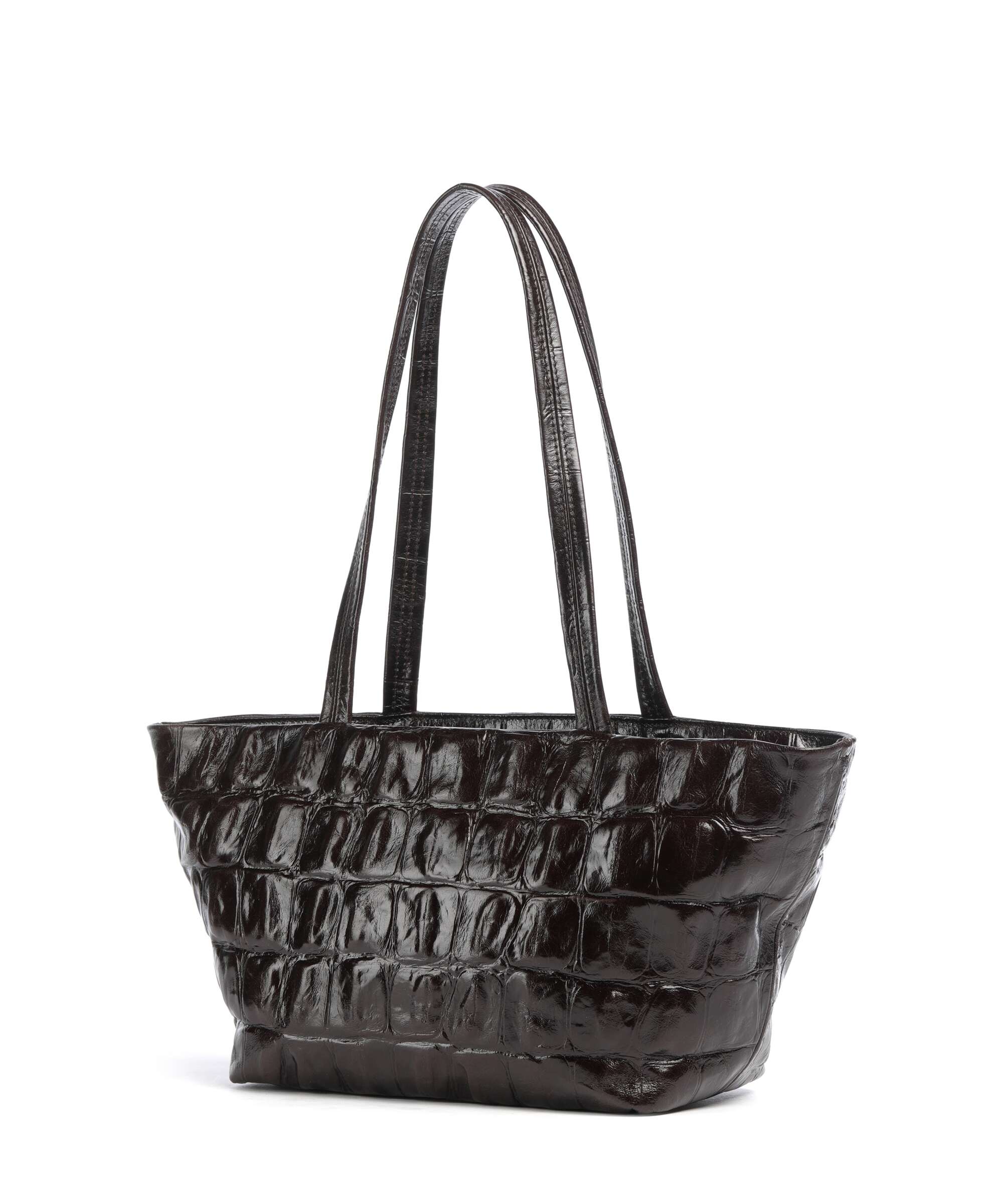 Abro Maxxi Cocco Alba Tote bag dark brown