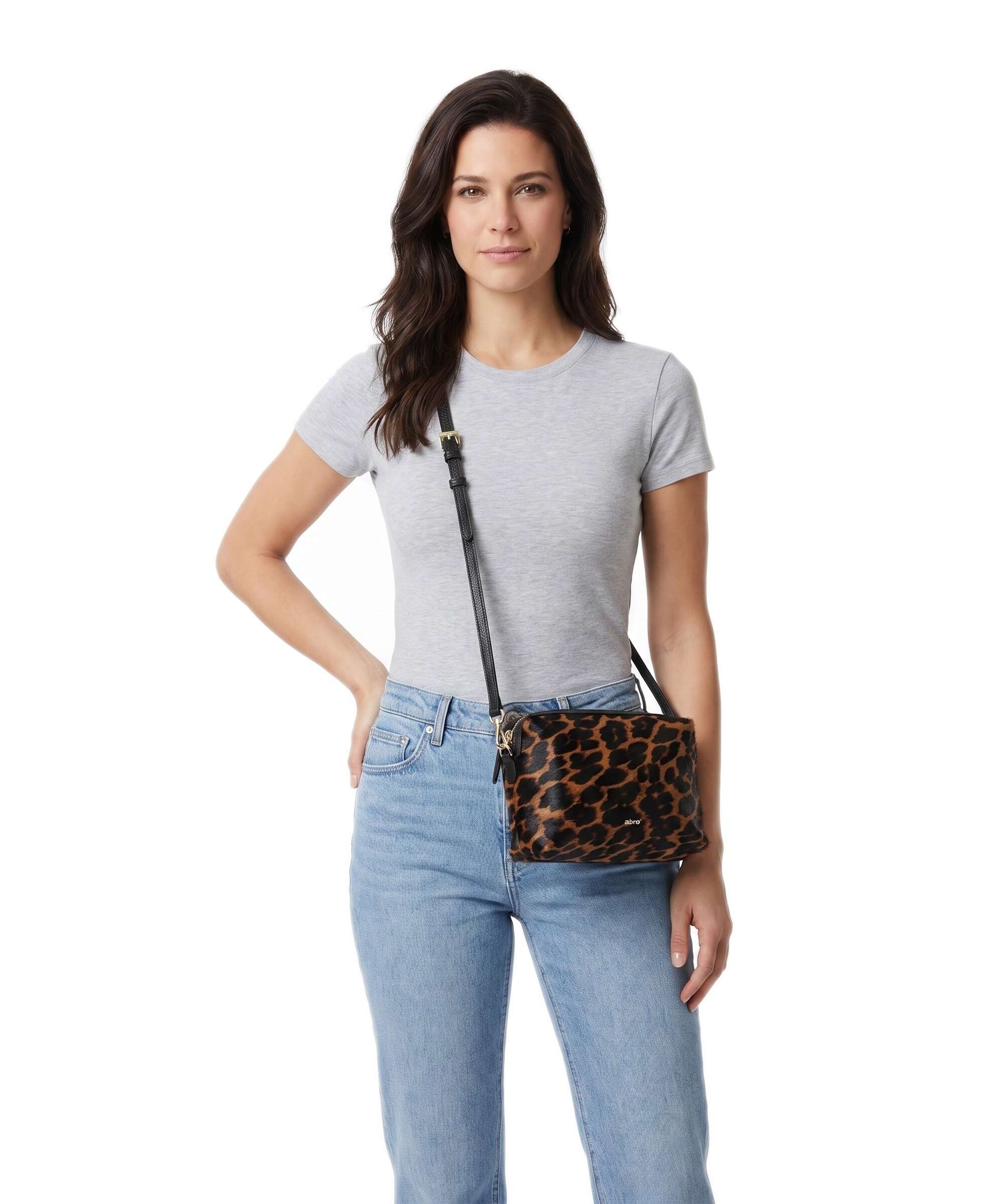 Abro Animal Printed Kaia Crossbody bag leo