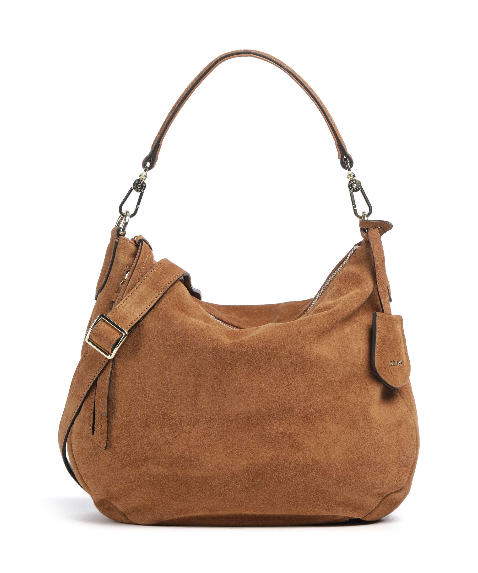 Abro Suede Juna Small Hobo bag cuoio