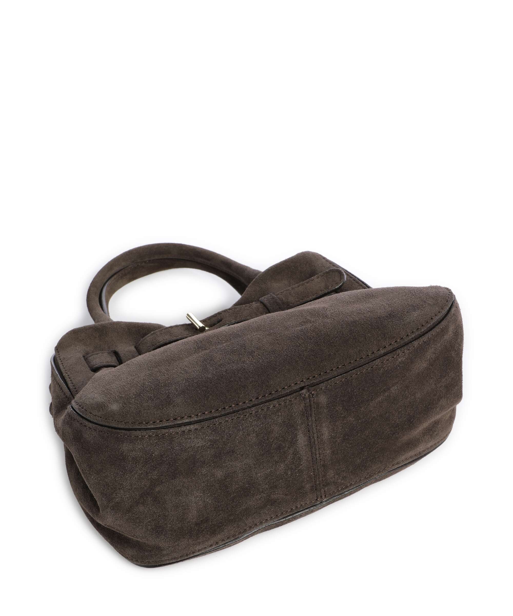 Abro Suede Jill Handbag dark brown