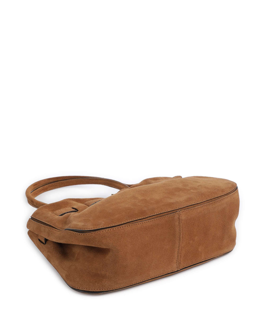 Abro Suede Jill Shoulder bag cuoio