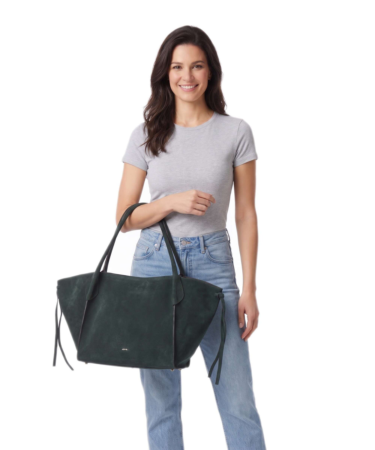 Abro Suede Vibe Big Tote bag green