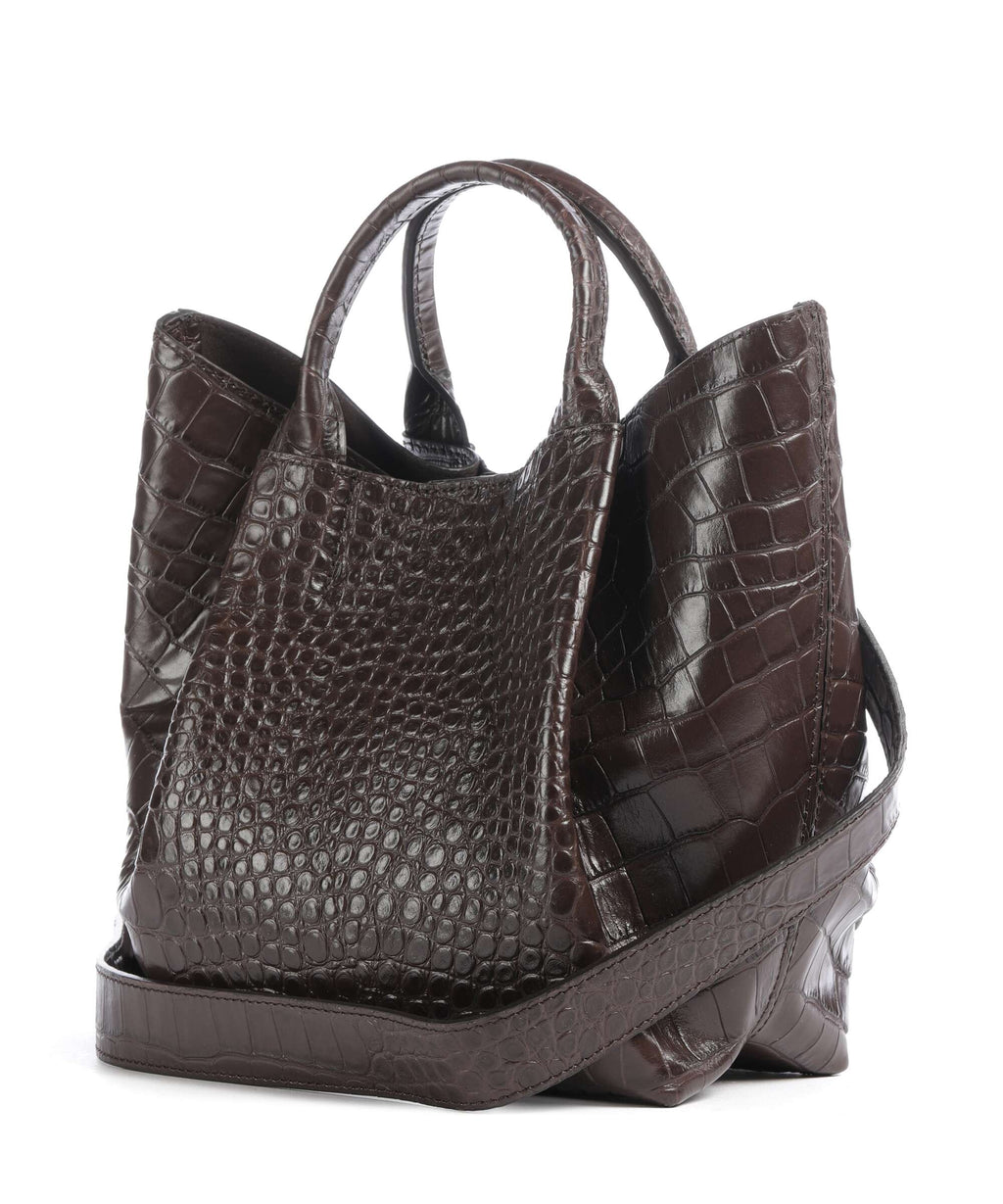 Abro Cocco Mondial Essential Small Handbag dark brown