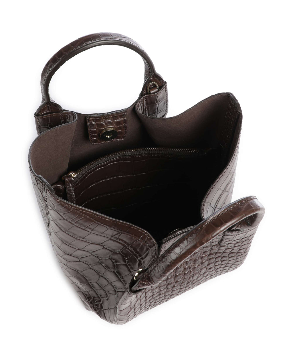 Abro Cocco Mondial Essential Small Handbag dark brown