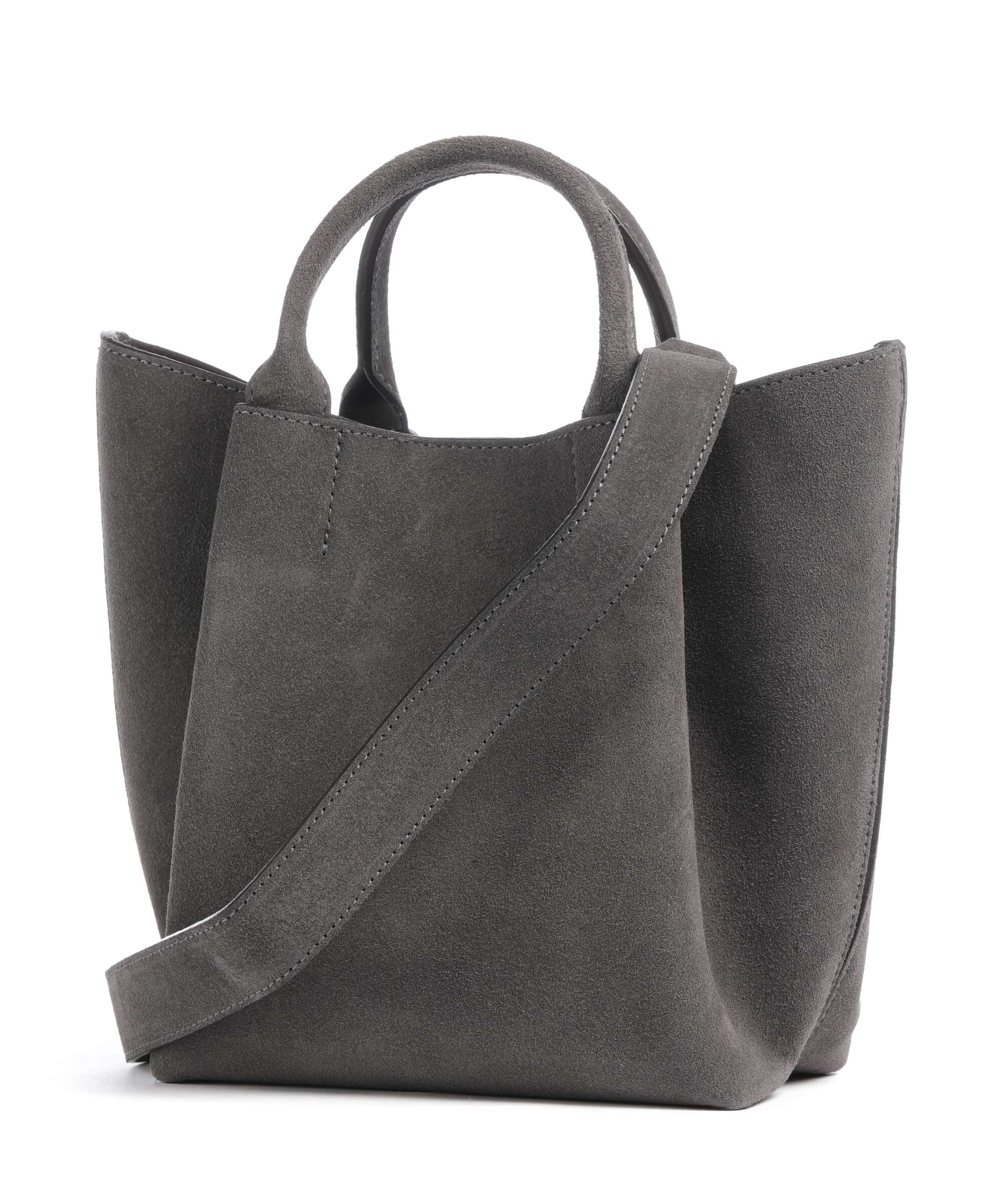 Abro Suede Essential Small Handbag grey