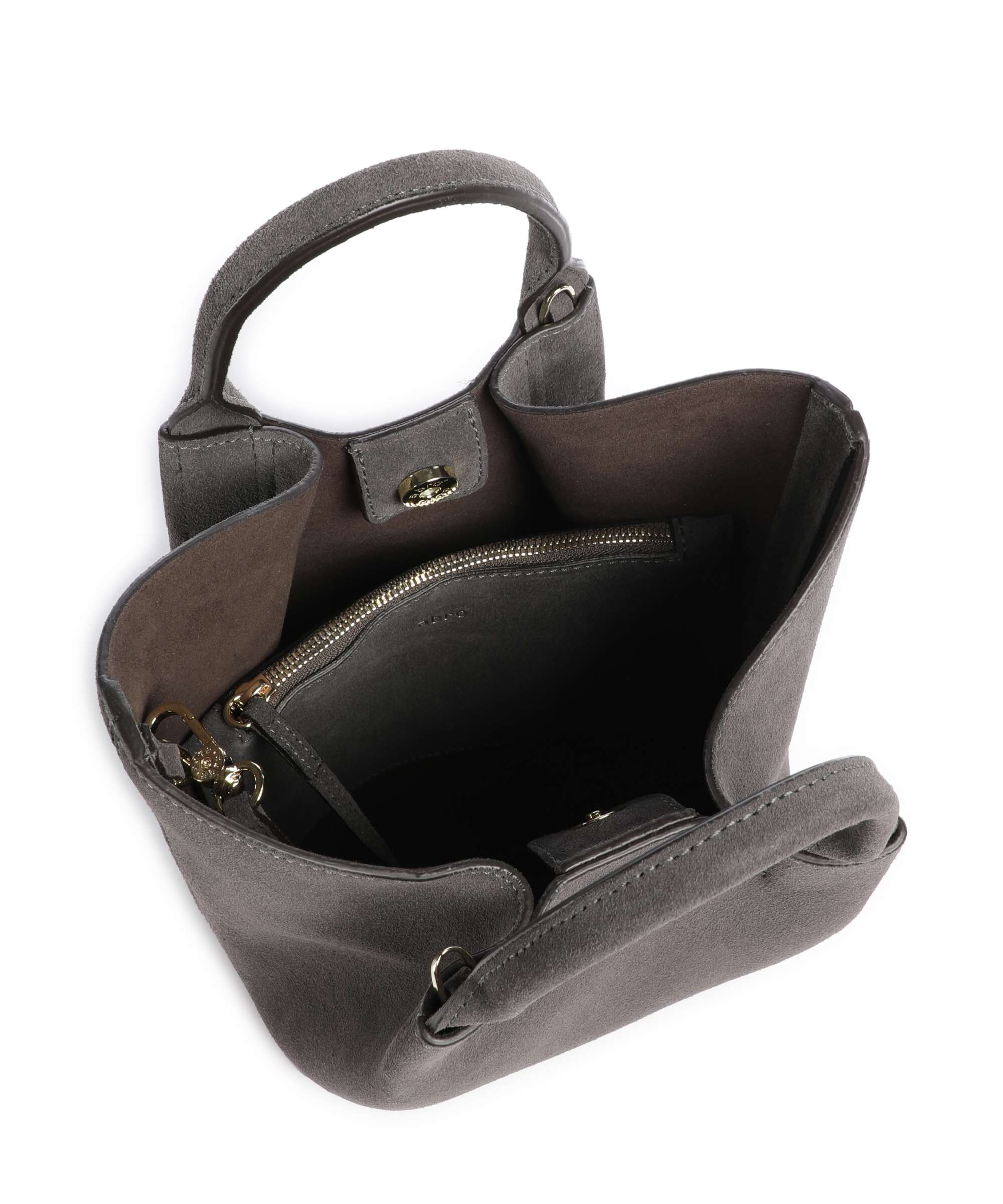 Abro Suede Essential Small Handbag grey