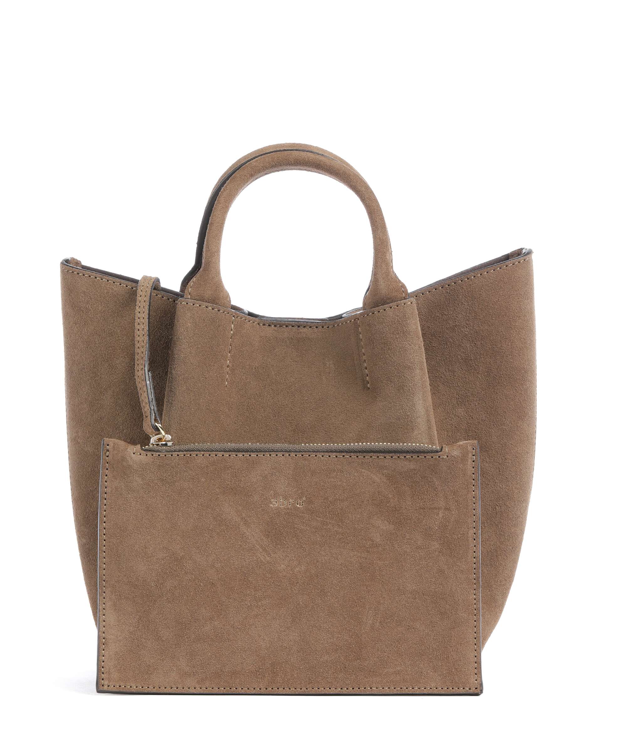 Abro Suede Essential Small Handbag khaki