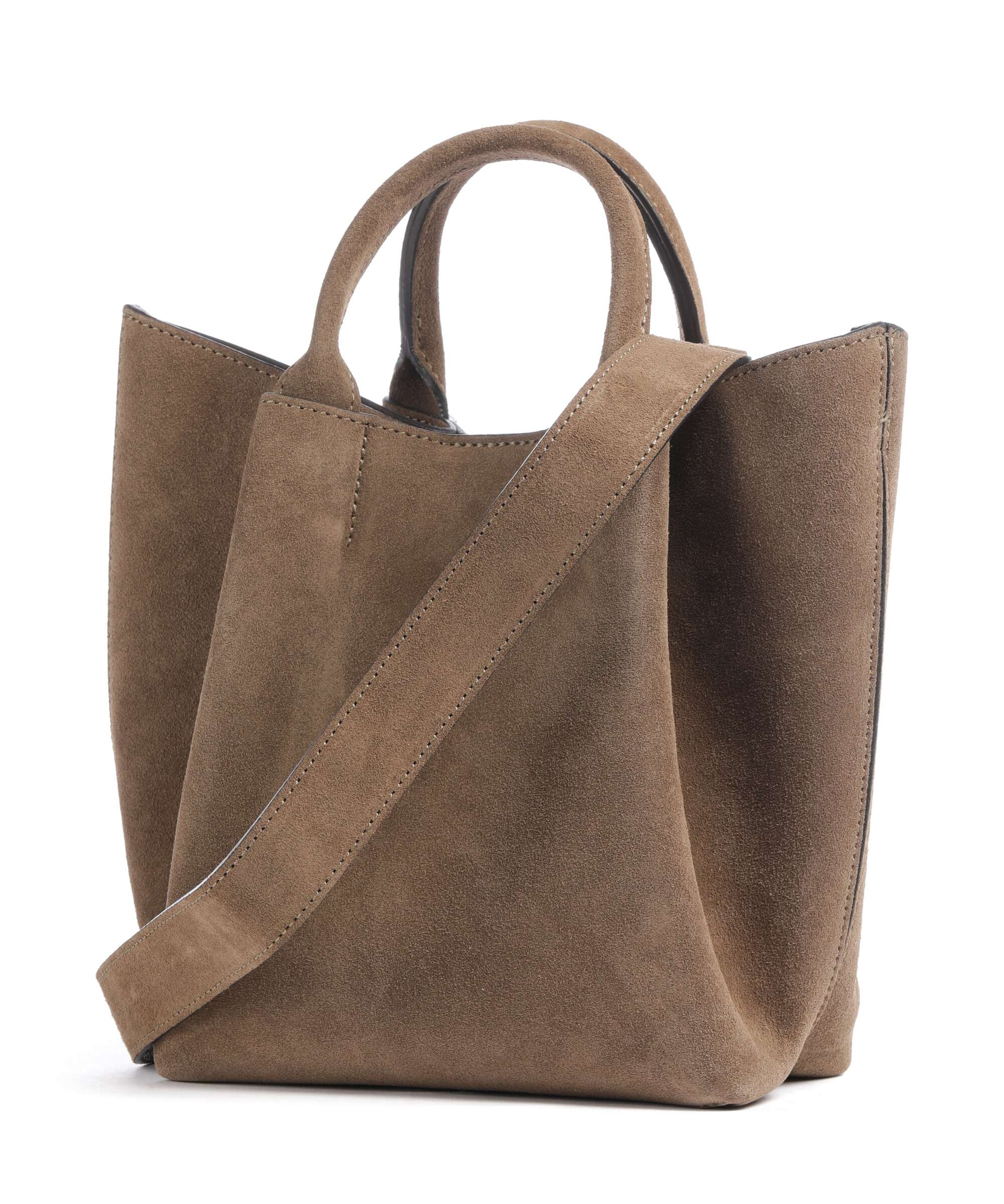 Abro Suede Essential Small Handbag khaki