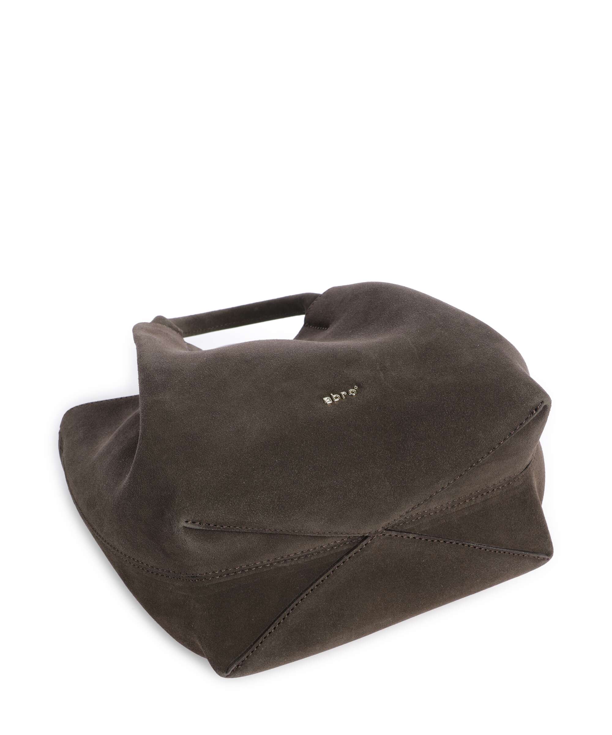Abro Suede Essential Small Handbag dark brown