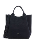 Abro Suede Essential Medium Handbag navy