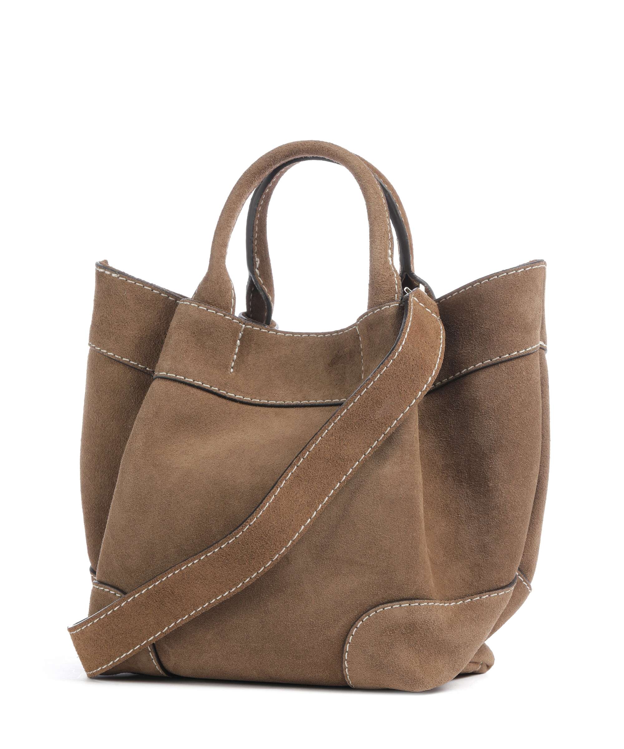 Abro Suede Essential Small Handbag khaki