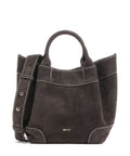 Abro Suede Essential Small Handbag dark brown