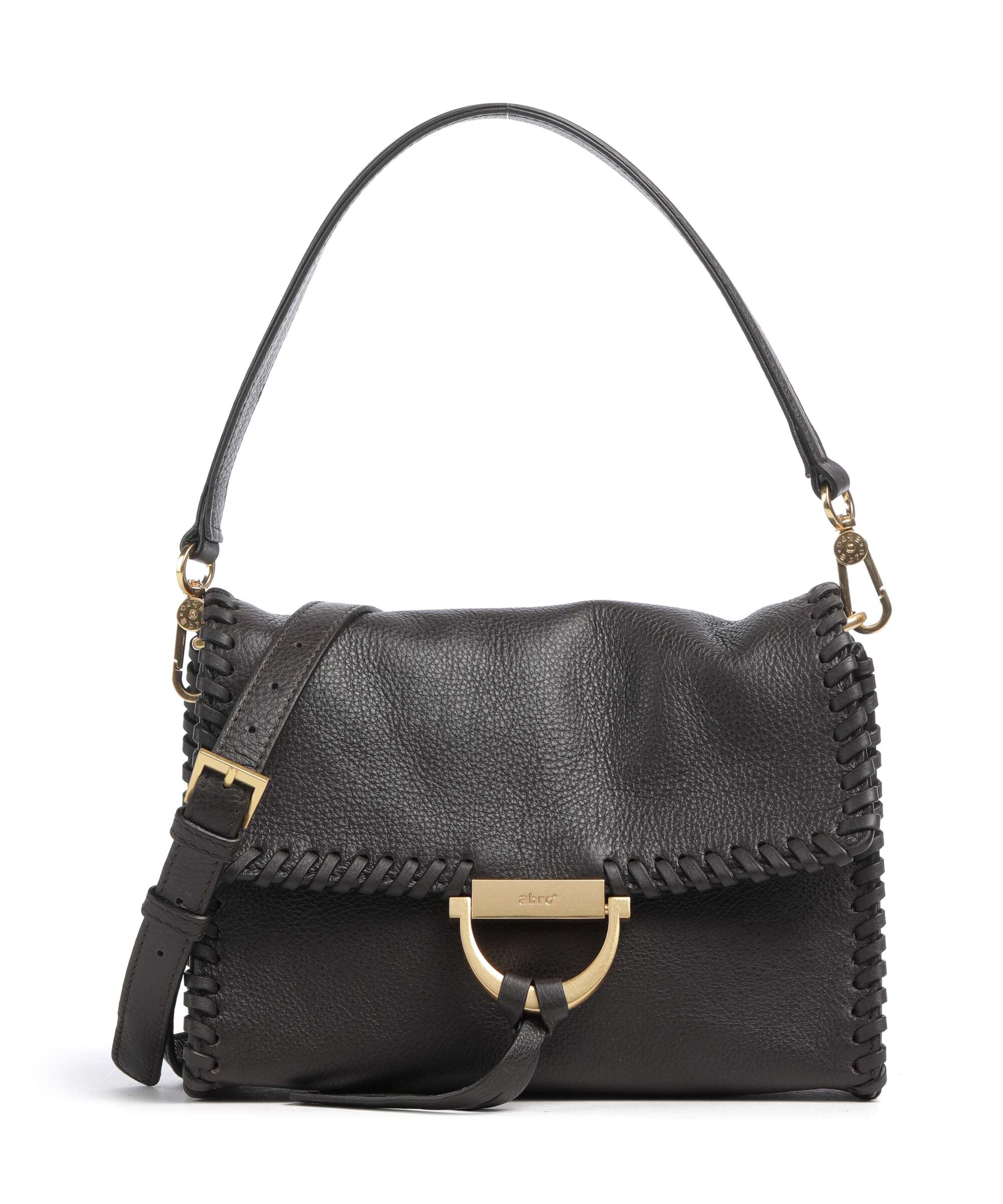 Abro Dalia Temi Stitch Shoulder bag dark brown