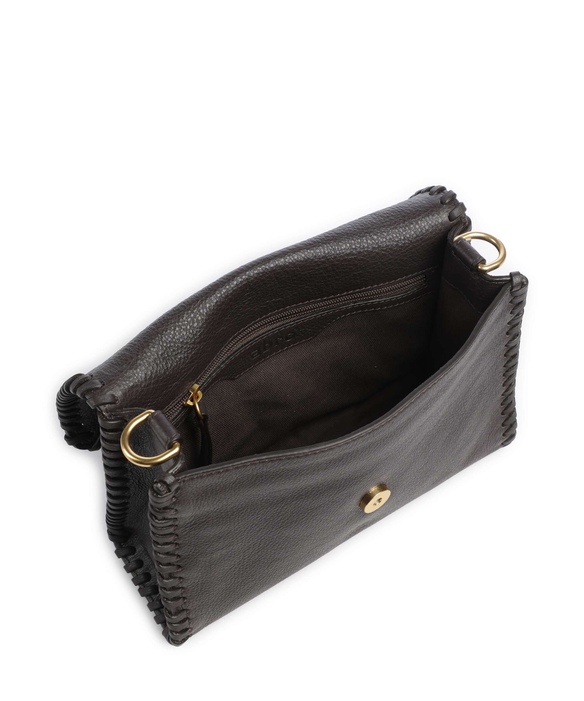 Abro Dalia Temi Stitch Shoulder bag dark brown