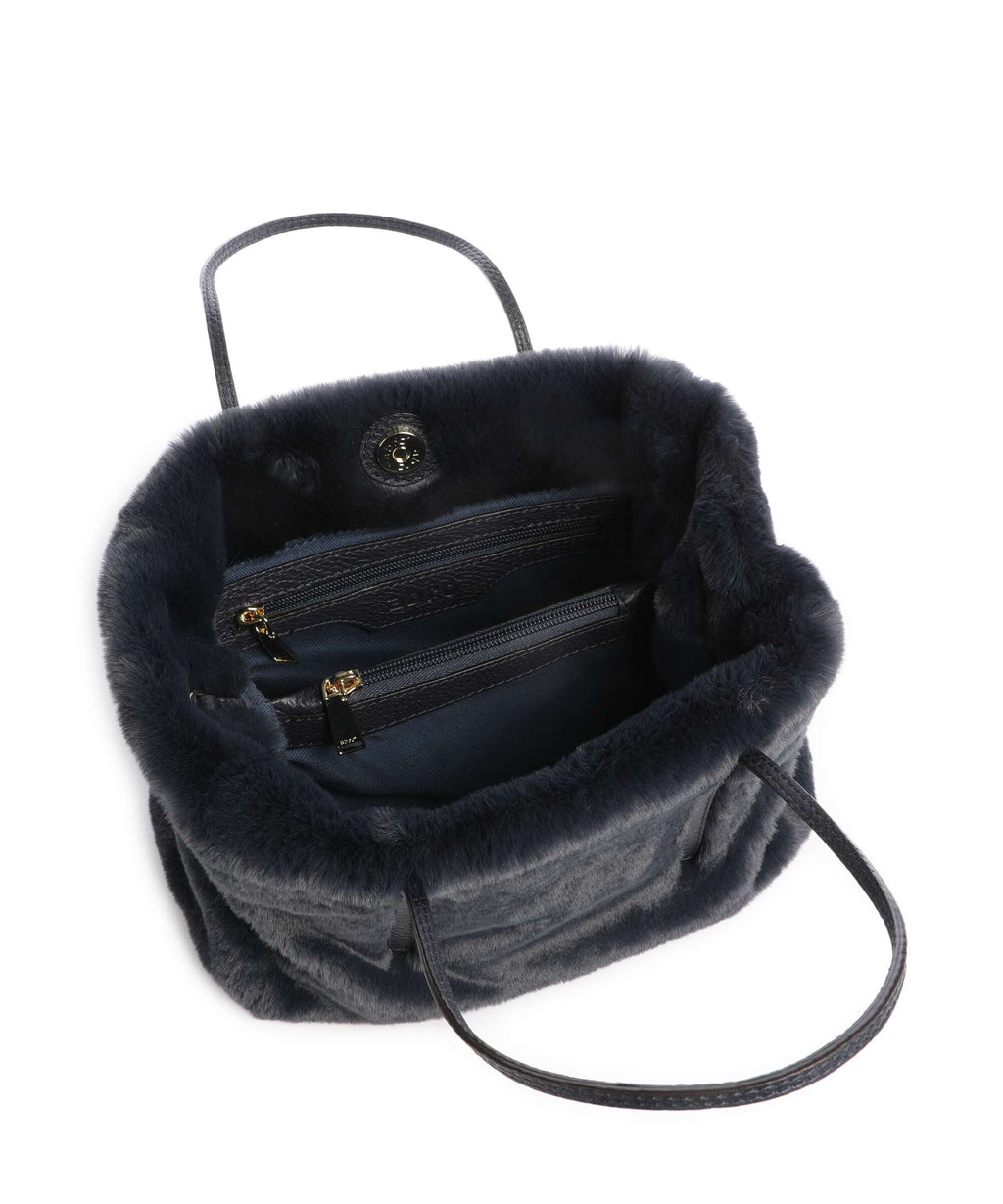 Abro Eco Fur Noelle Handbag navy