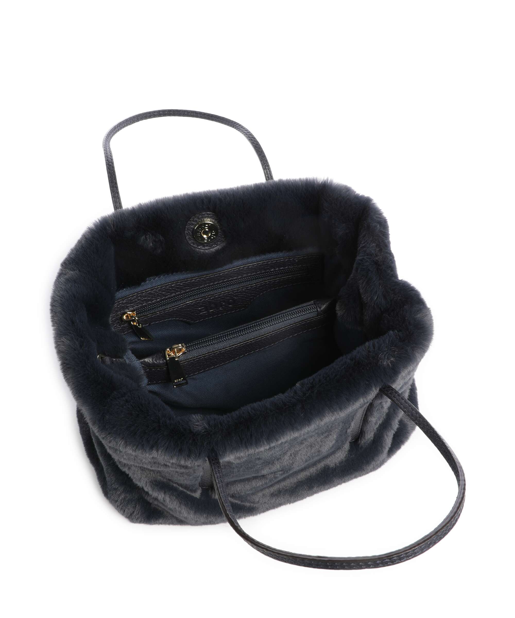 Abro Eco Fur Noelle Handbag navy