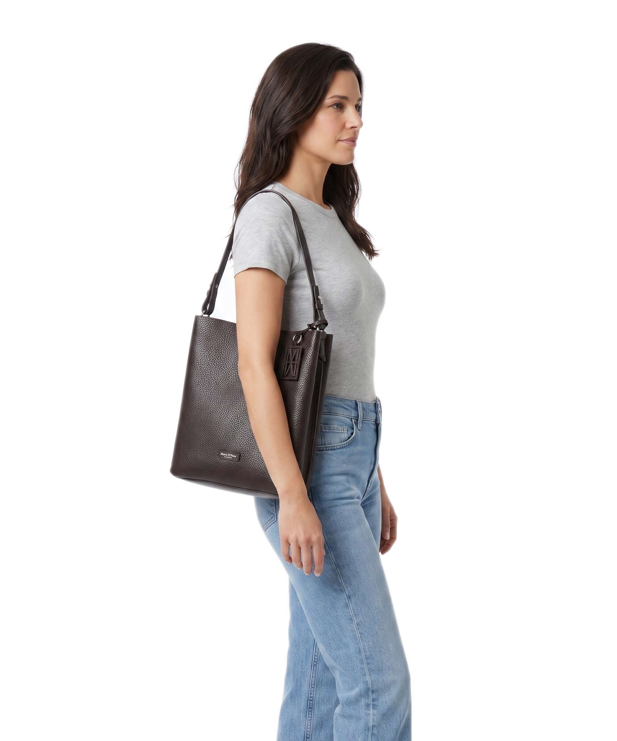 Marc O'Polo Brinja M Hobo bag black cherry