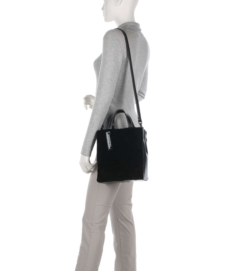 Liebeskind Paper Bag Shearling S Handbag black