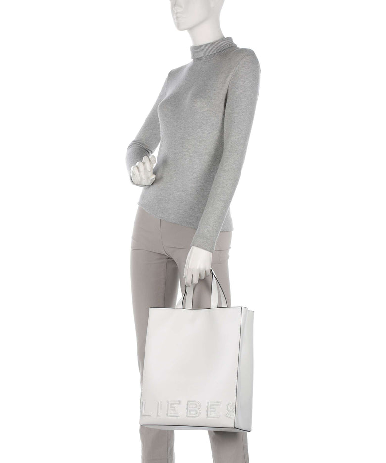 Liebeskind Paper Bag Logo Carter M Handbag offwhite