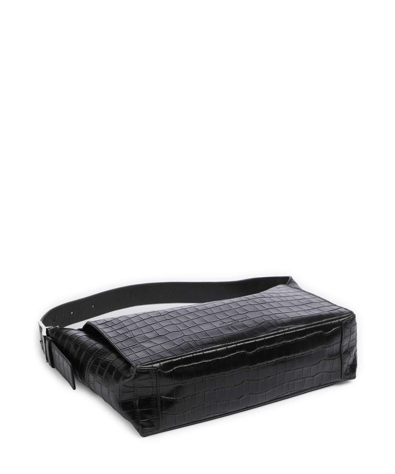 Liebeskind Lou 2 New Croco M Hobo bag black