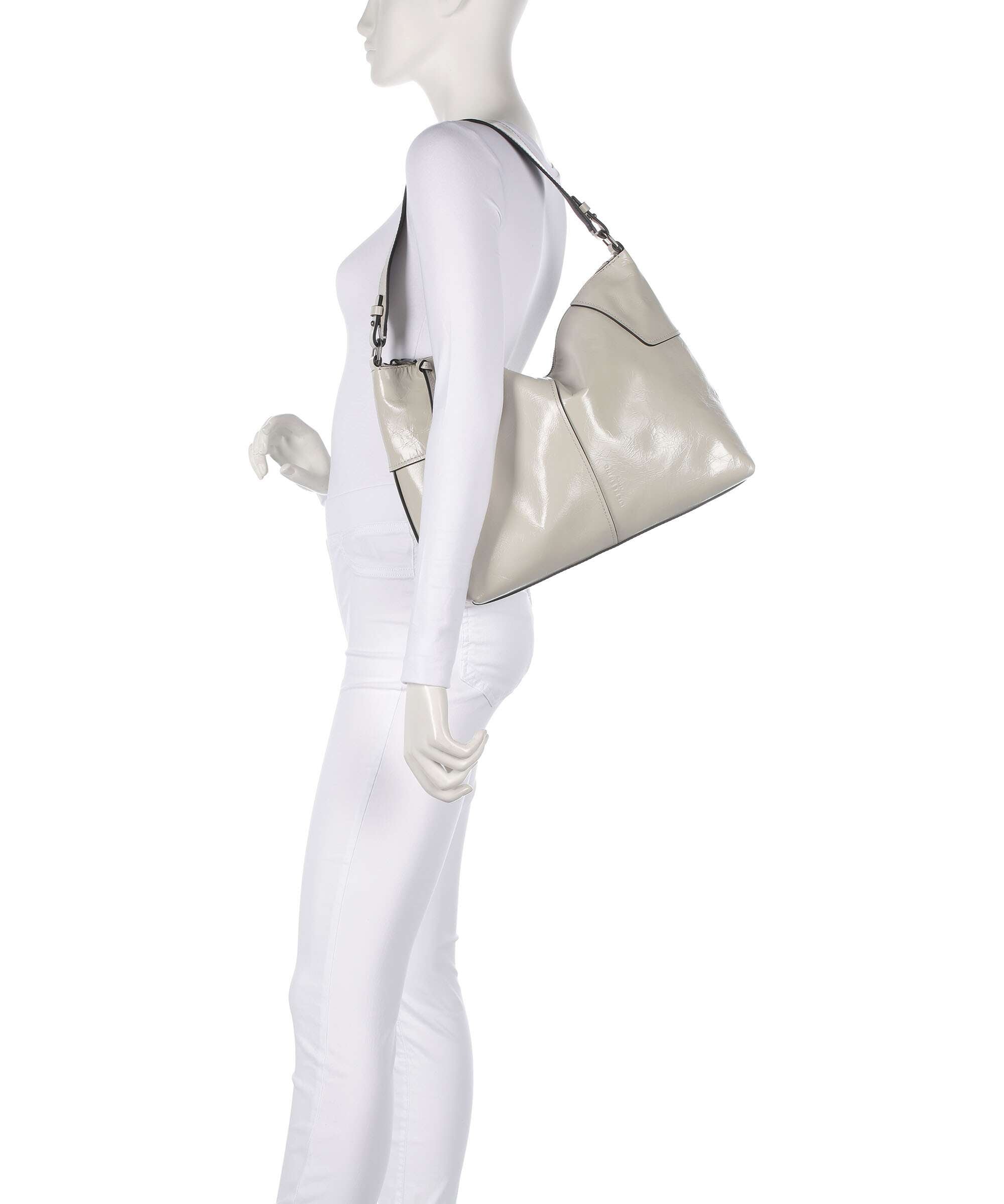 Liebeskind Mila Lack Distressed M Hobo bag milk