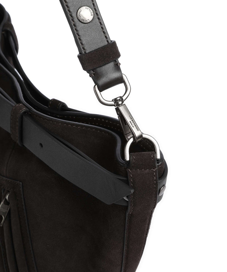Liebeskind Zita Hydro Suede L Bucket bag deep soil