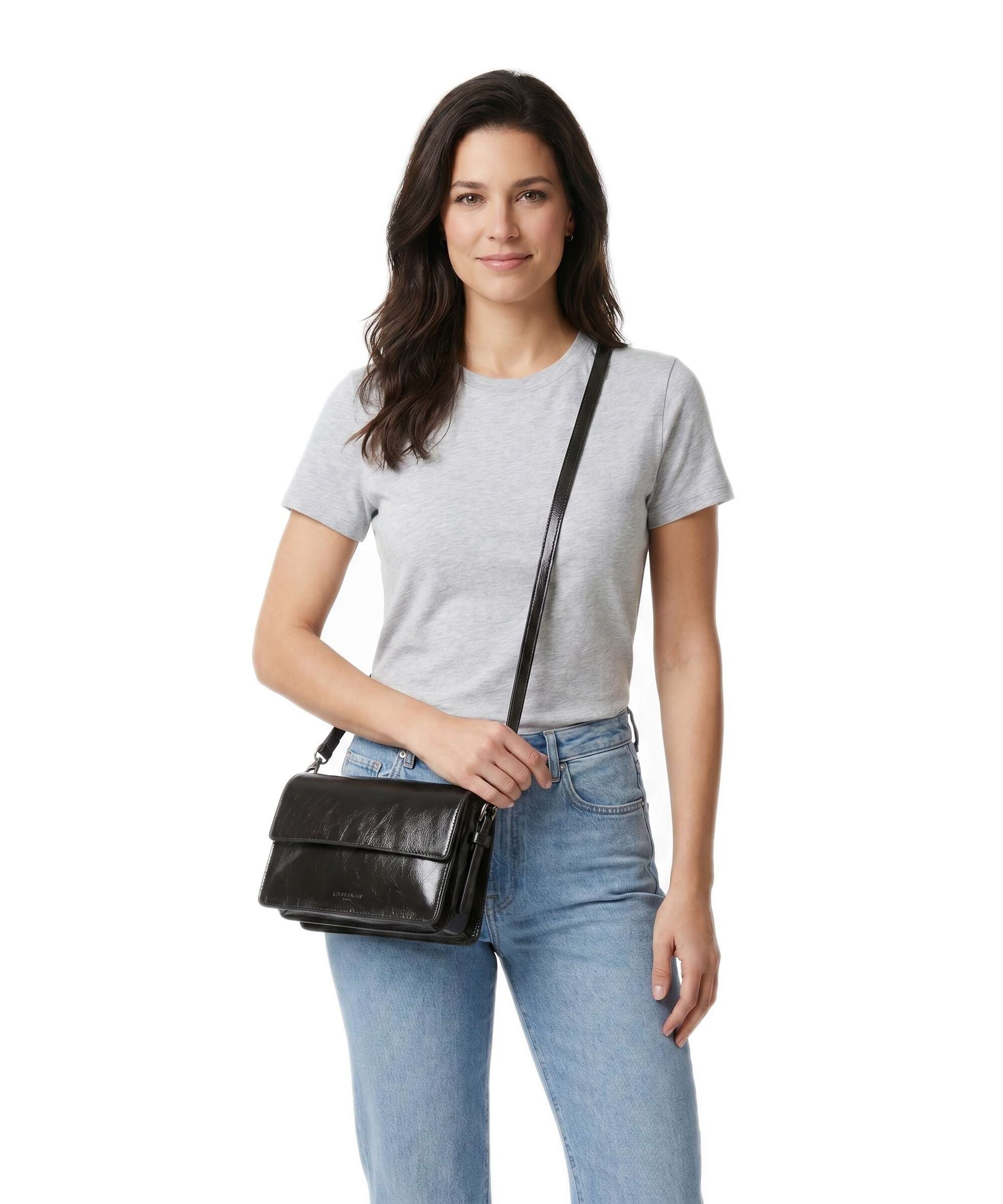 Liebeskind Audrey Recycled Lack Distressed S Shoulder bag deep soil
