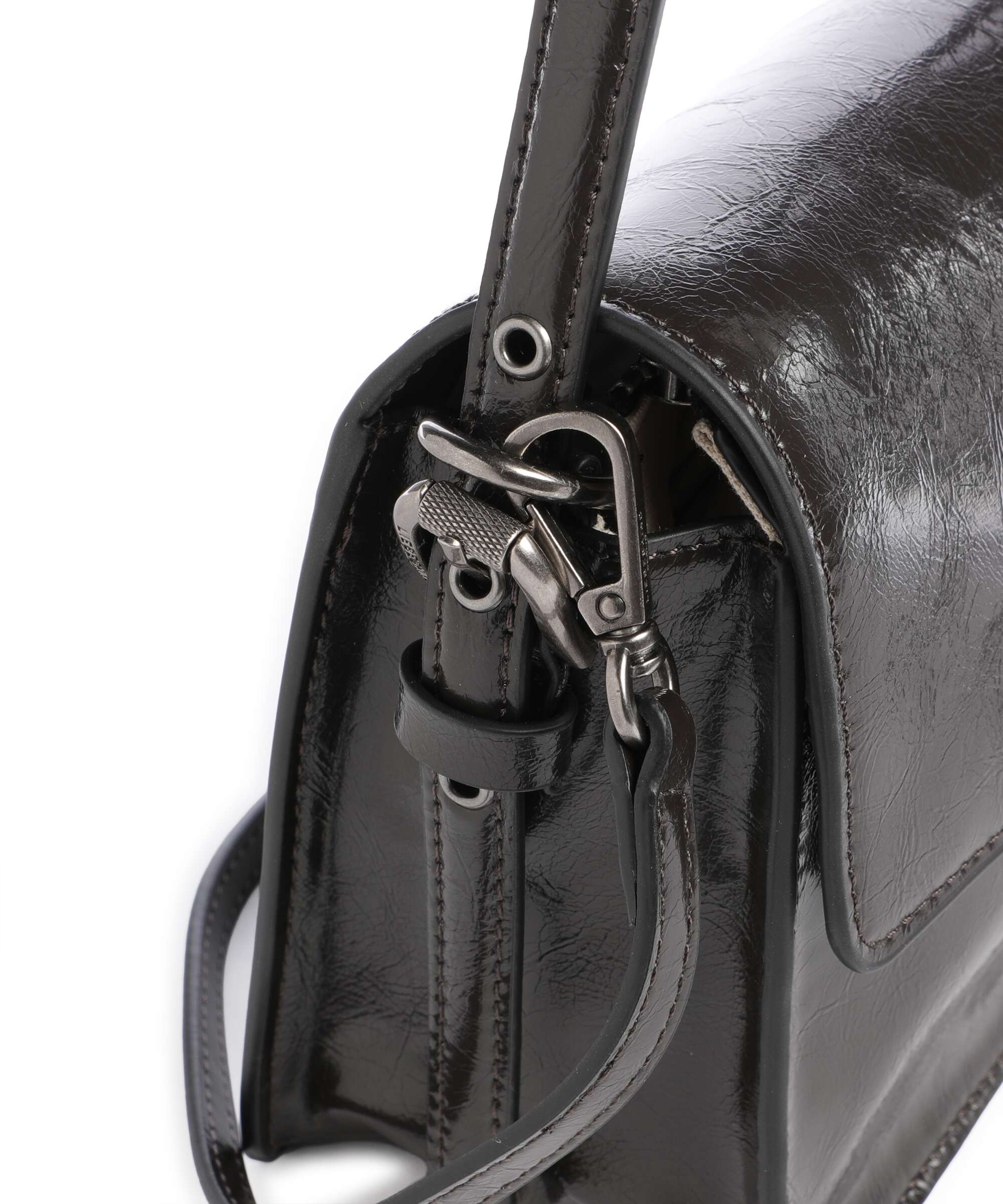 Liebeskind Audrey Recycled Lack Distressed S Shoulder bag deep soil