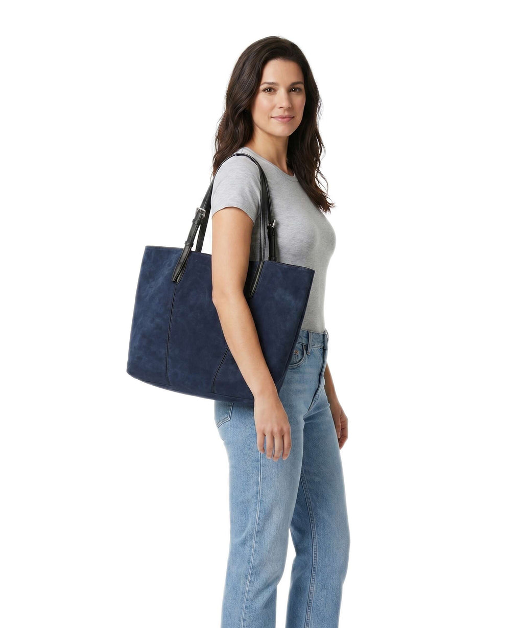 Liebeskind Una Recycled Suede M Tote bag peacoat