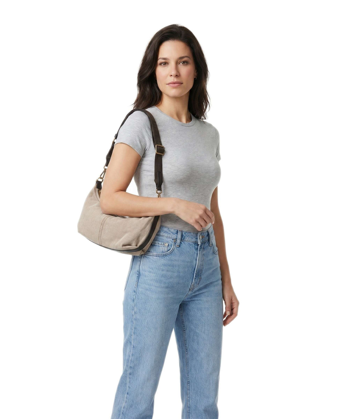 Liebeskind Paris Denim S Hobo bag beige