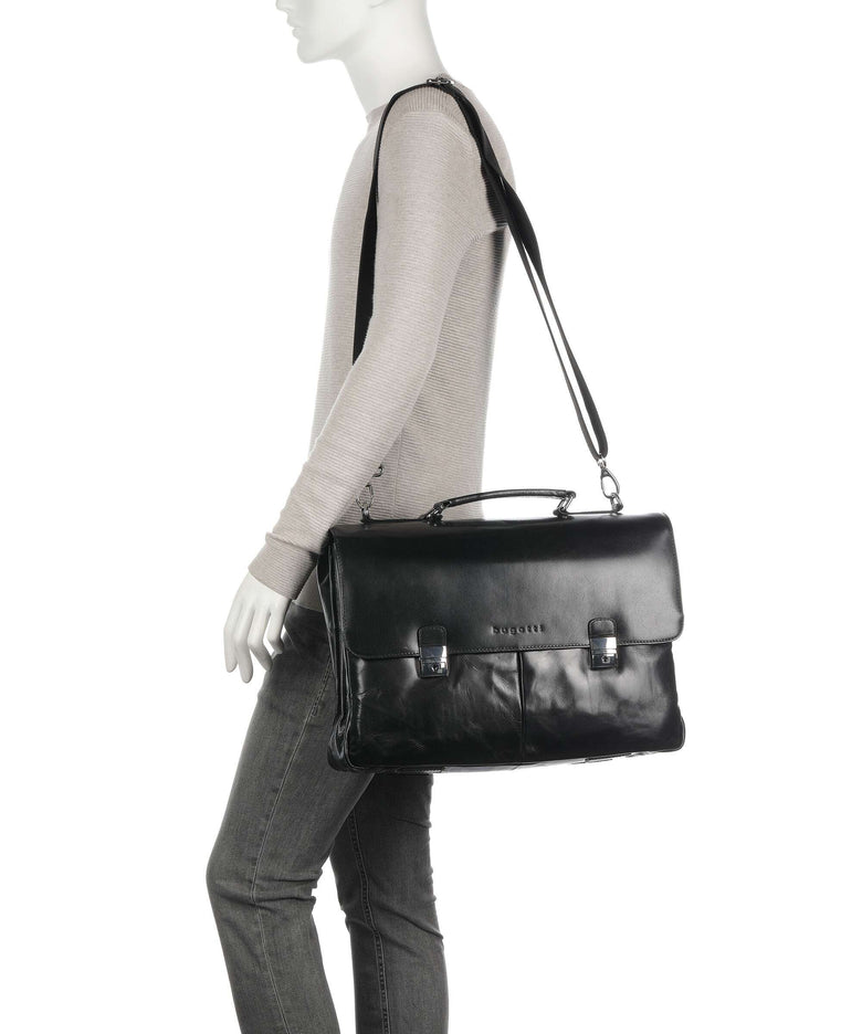 Bugatti Romano Briefcase schwarz