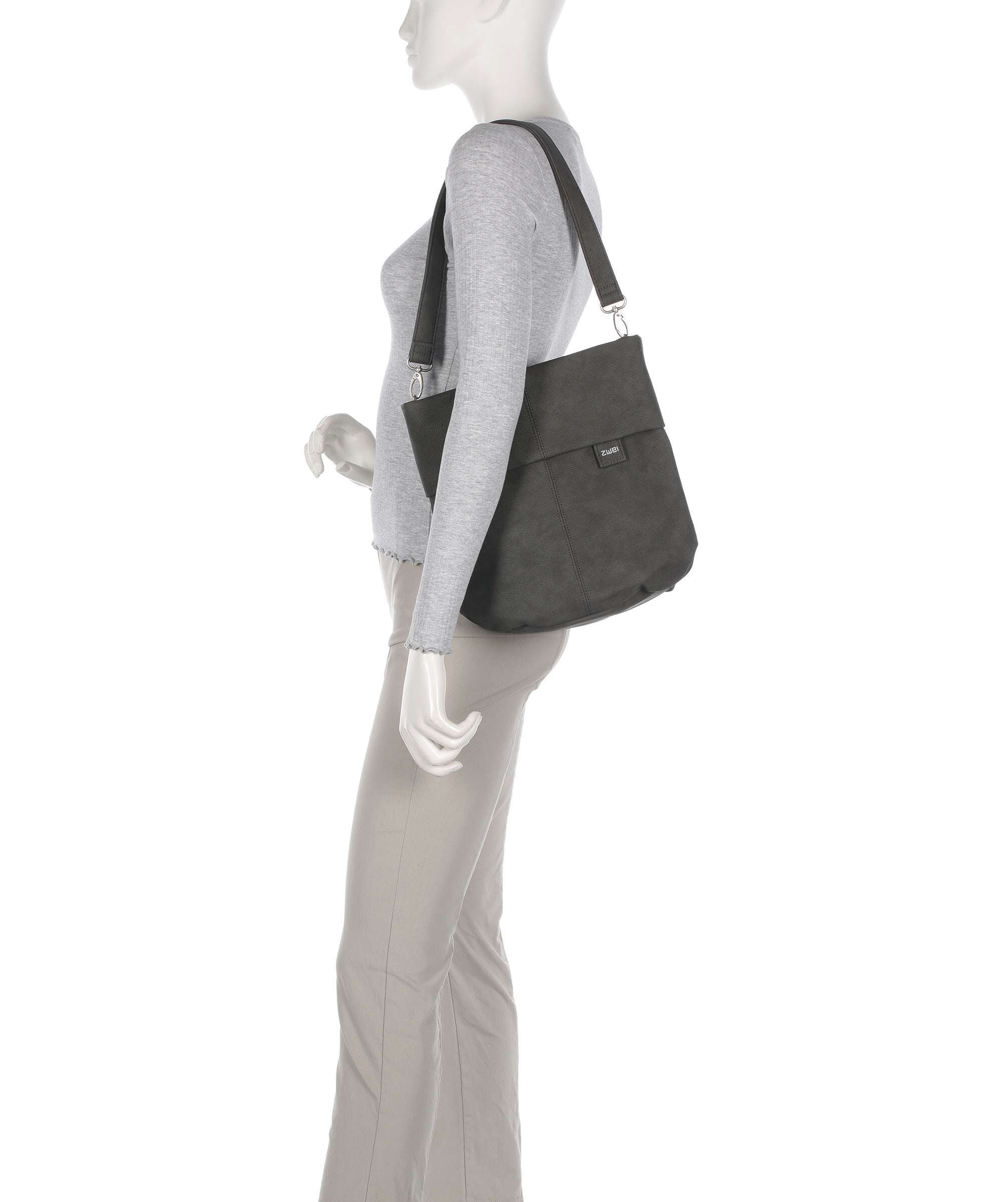 Zwei Mademoiselle.M M90 Hobo bag nubuk stone