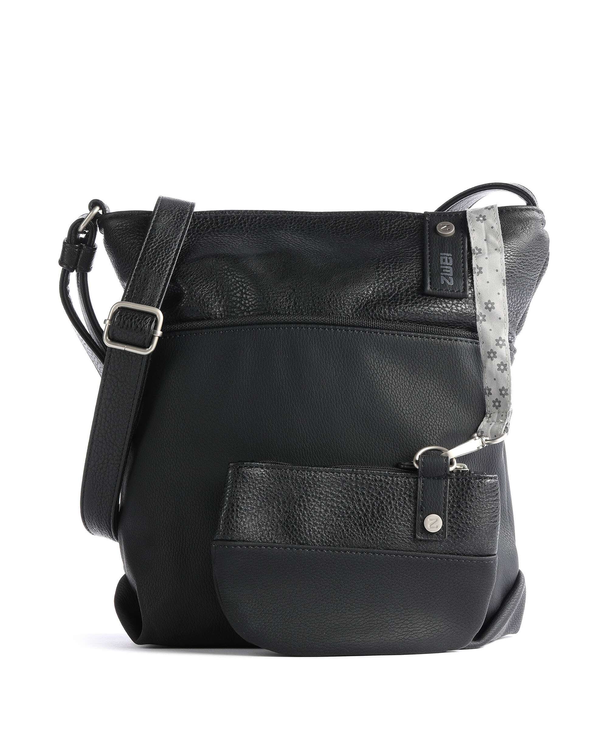 Zwei Jana J10 Shoulder bag nubuk black
