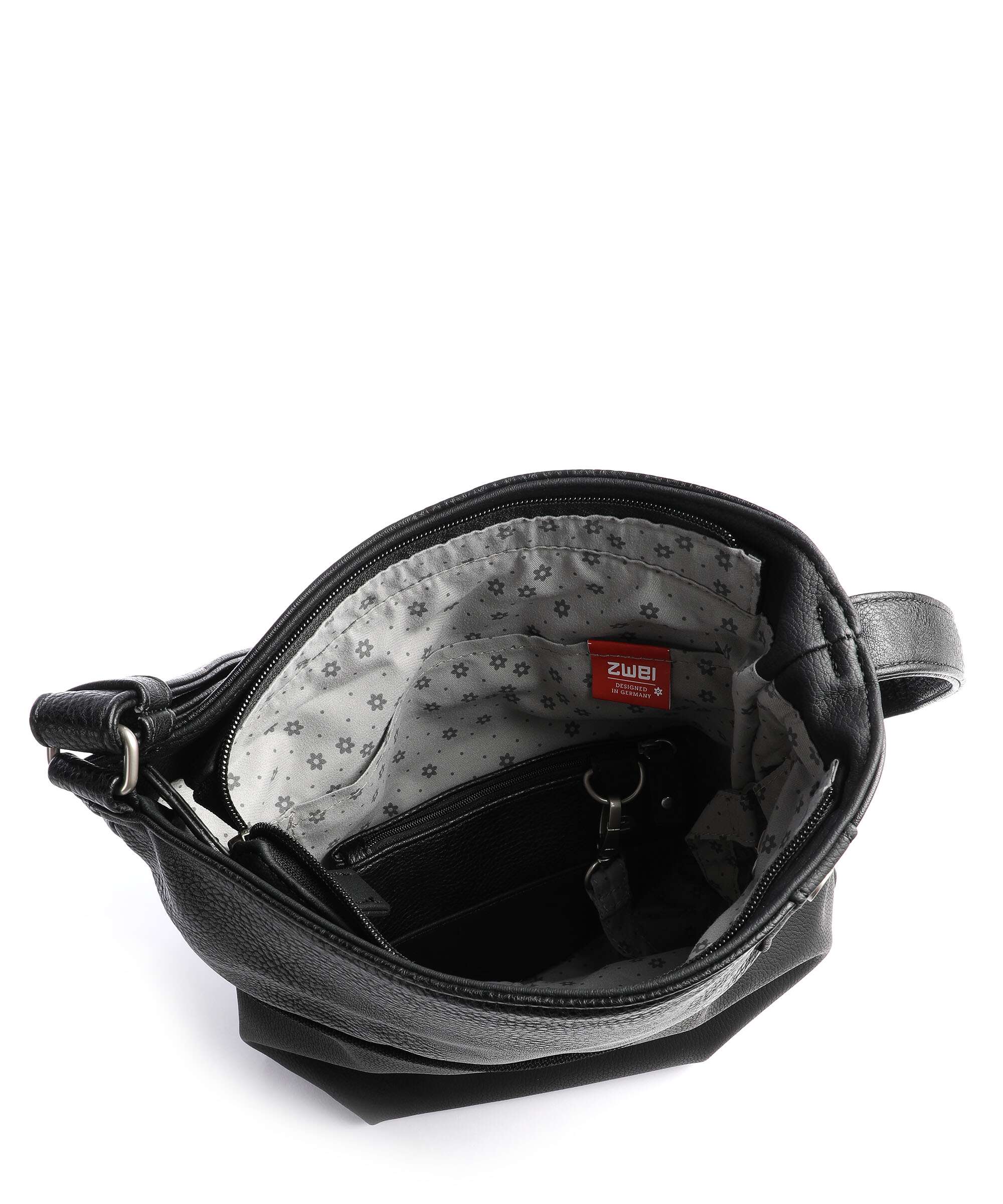 Zwei Jana J10 Shoulder bag nubuk black