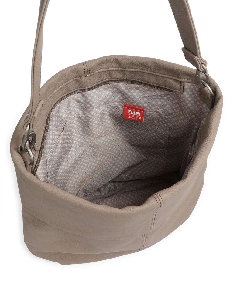 Zwei Mademoiselle.M M12 Hobo bag nubuk cappuccino