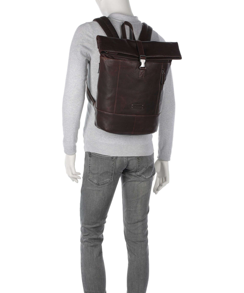 Jack Kinsky Porto 6 Rolltop backpack mokka