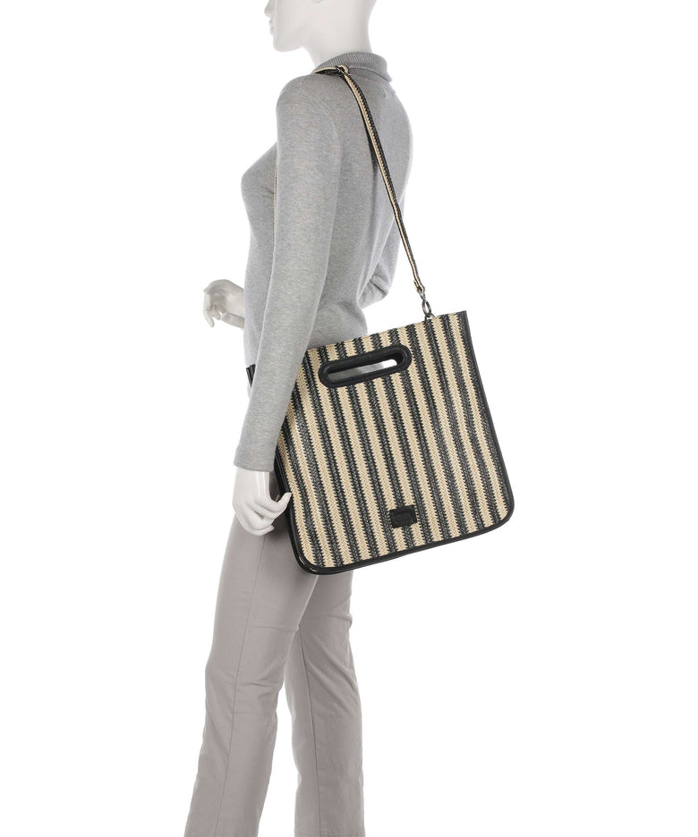 FredsBruder Sommerliebe Square Handbag black stripes