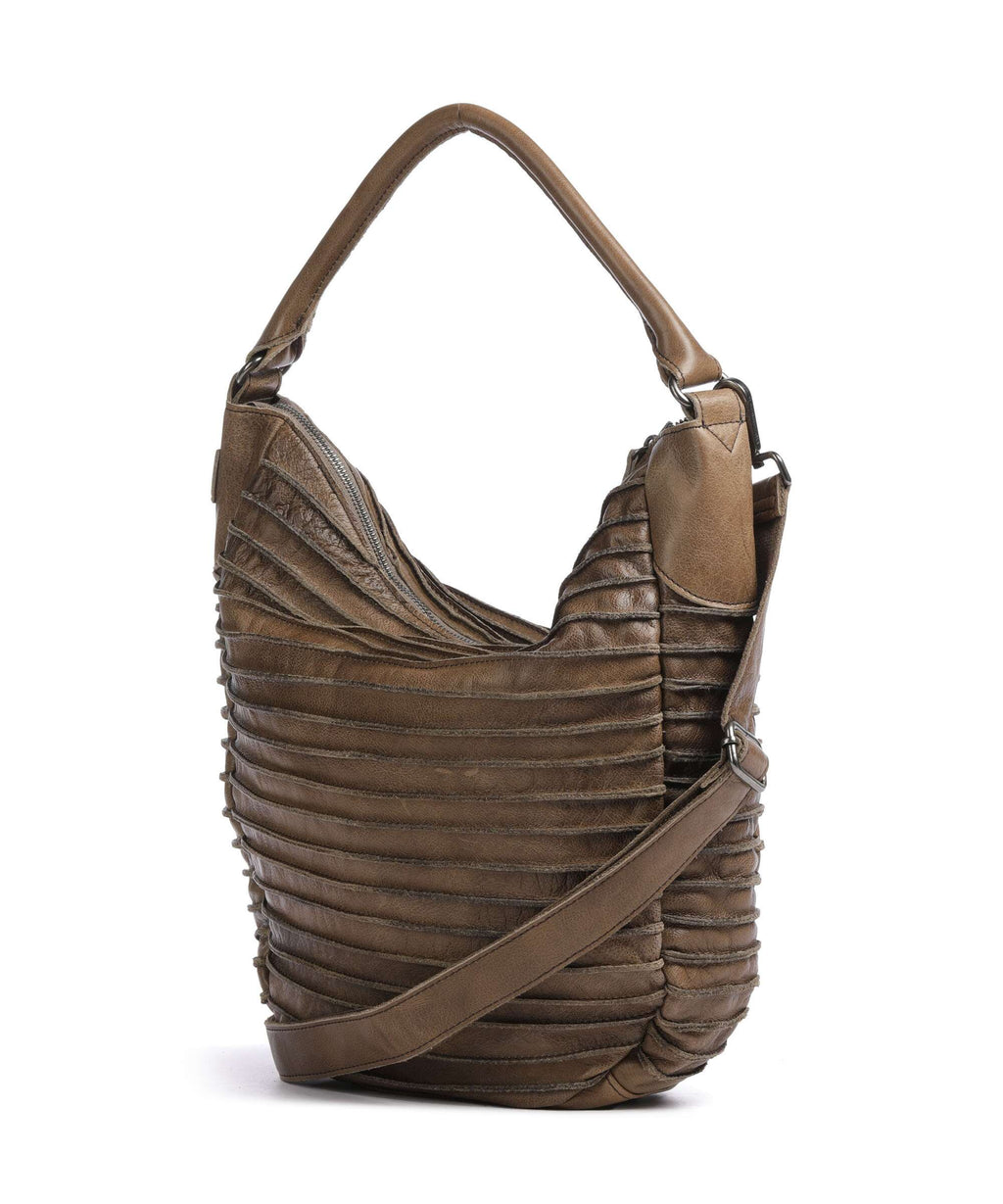FredsBruder Bestseller Riffeltier S Hobo bag olive