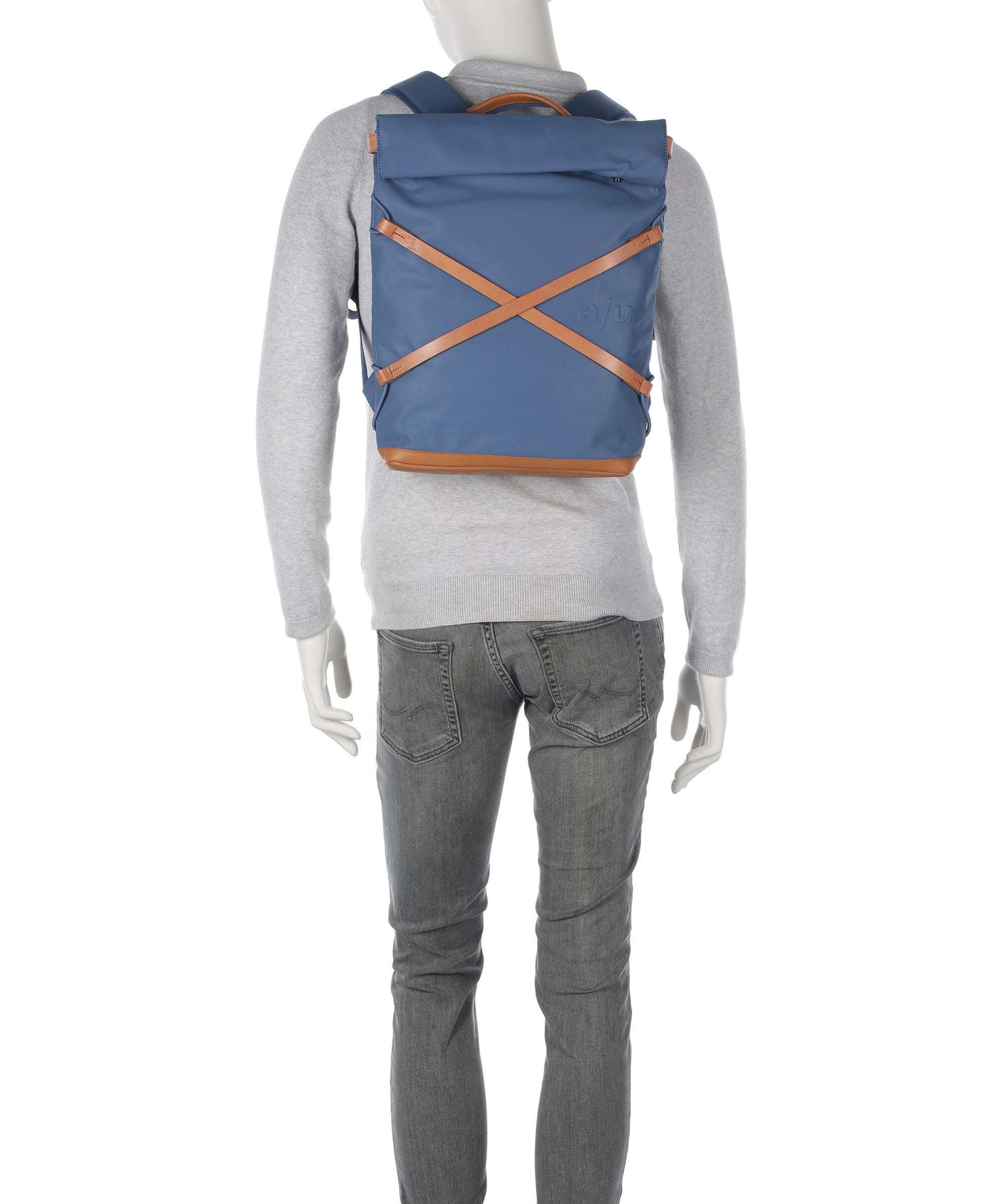 Aunts & Uncles Japan Yokohama Rolltop backpack blue jeans