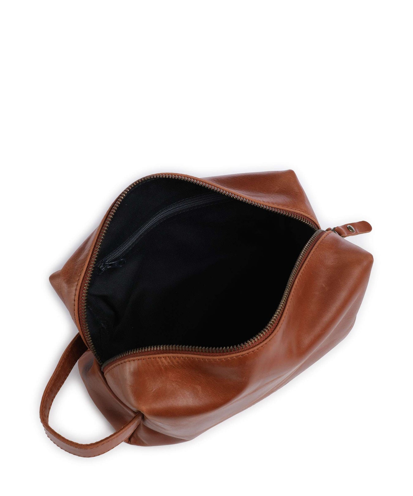 Buckle & Seam Crazy Horse Everest Toiletry bag cognac